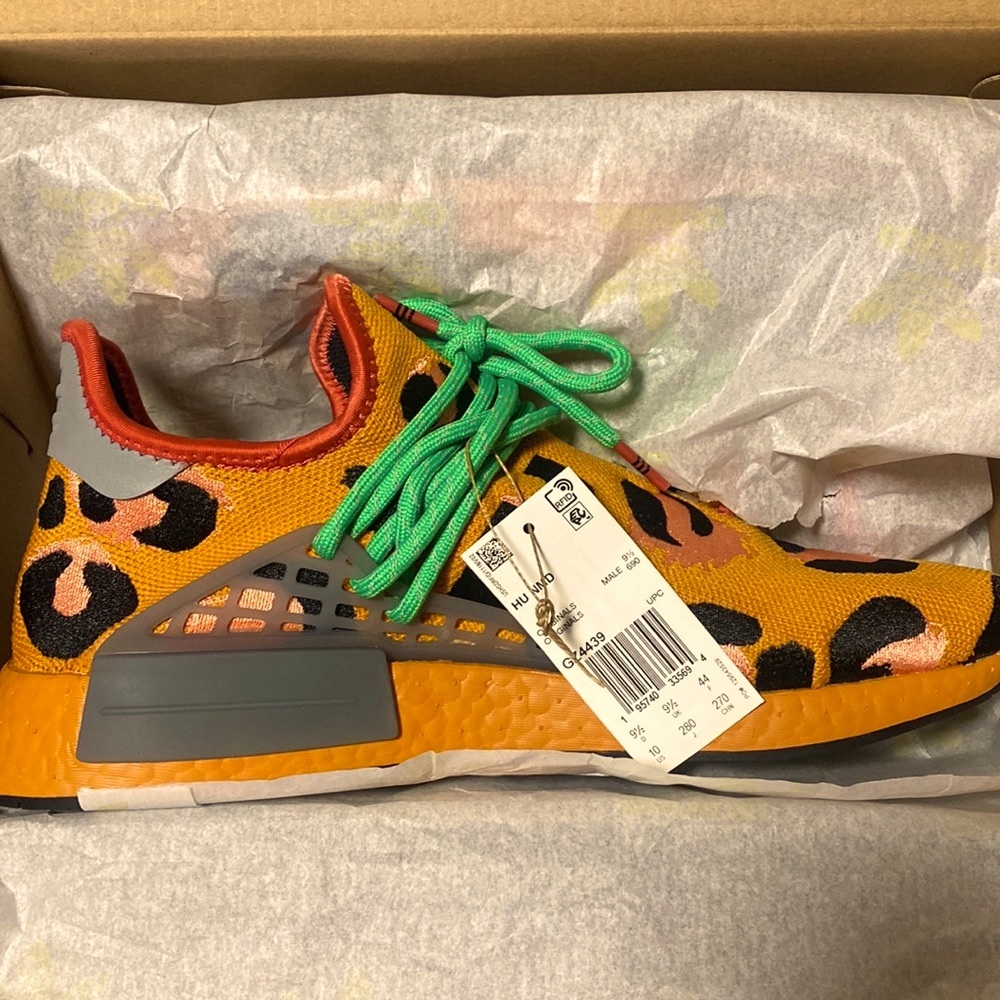 Brand New/ Never worn 2018 Size 10 HU NMD Adidas Cheetah Print originals.